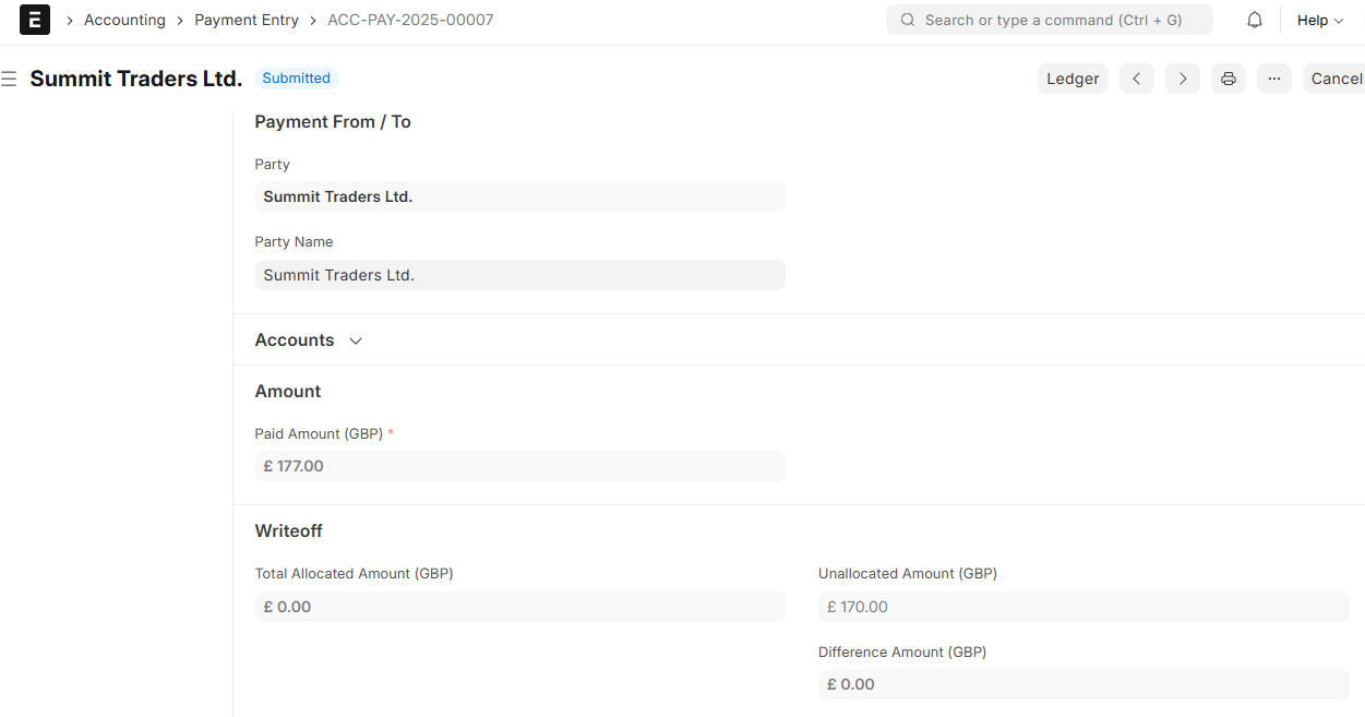 Additional Charges in Payment