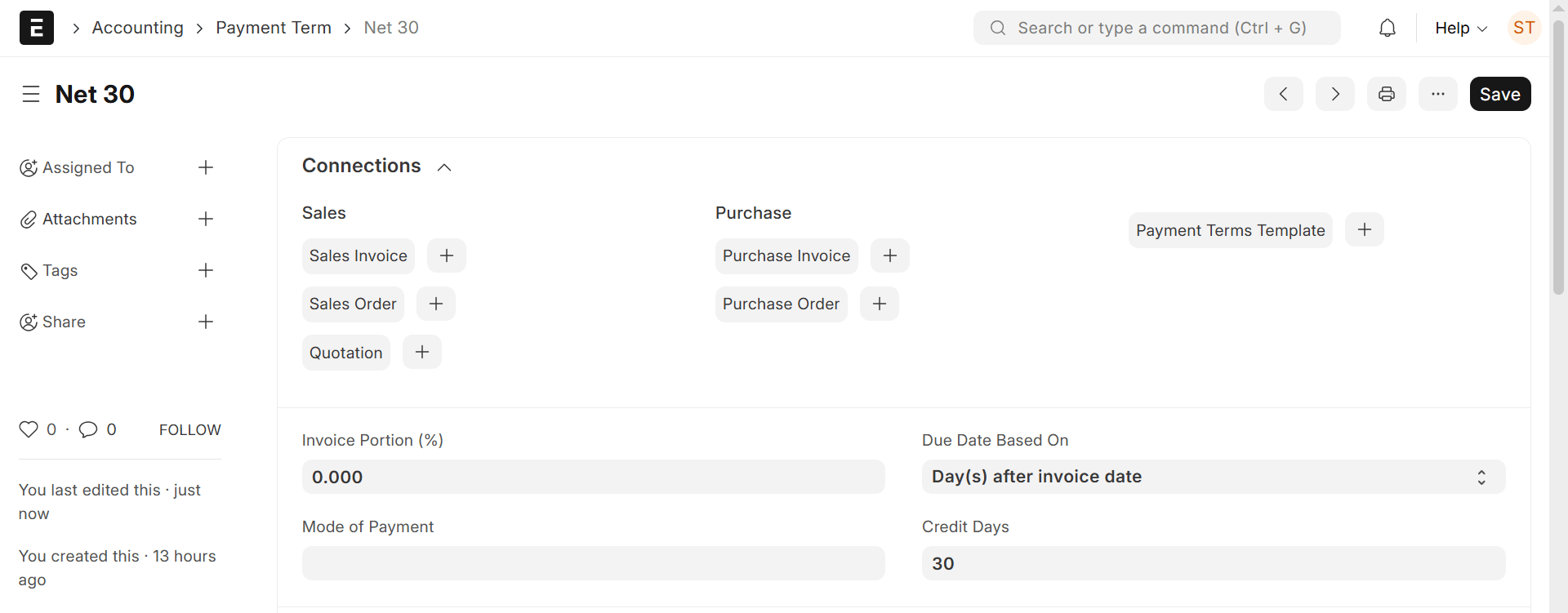 Payment Terms