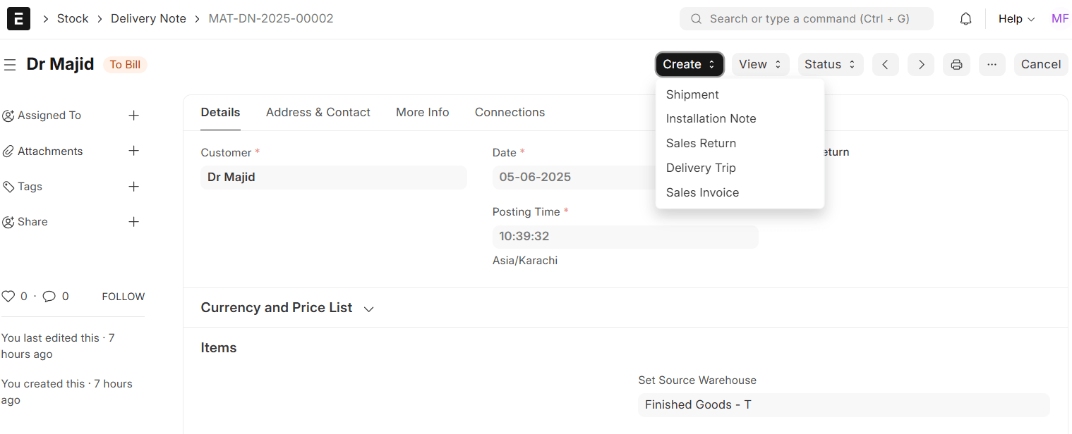 Sales Return