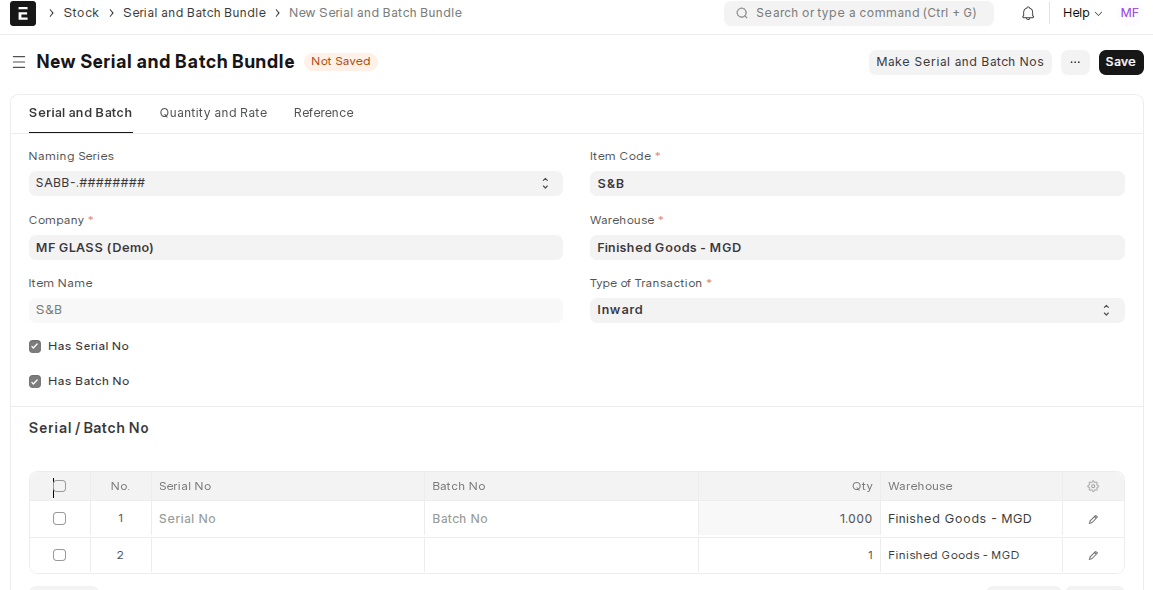 Serial and Batch Bundle
