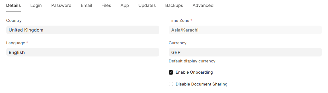 System Settings