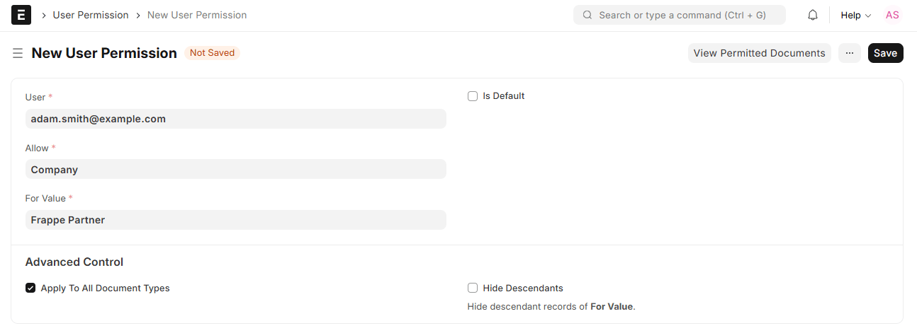 User Permissions